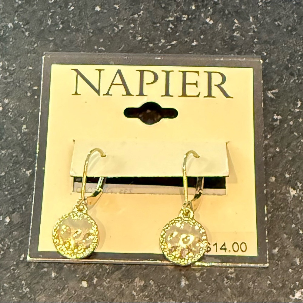 Napier Gold Dangle Earrings